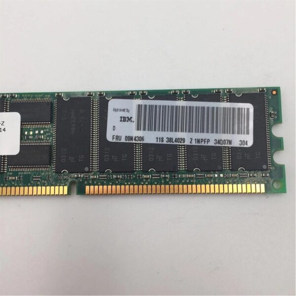 IBM 256MB PC2100 DDR ECC MEMORY DIMM 38L4029 09N4306 - Imagen 3