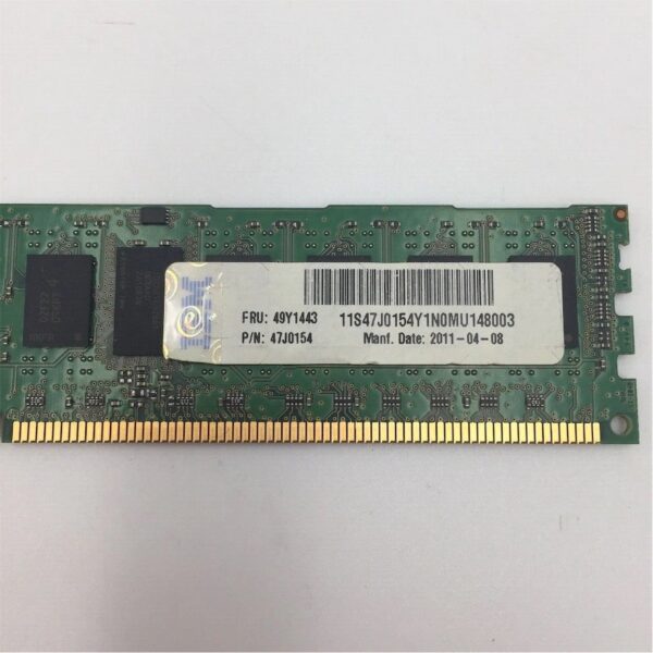 IBM 2GB (1x2GB) 2RX8 PC3-10600R DDR3-1333MHZ RDIMM 47J0154 49Y1443 - Imagen 4