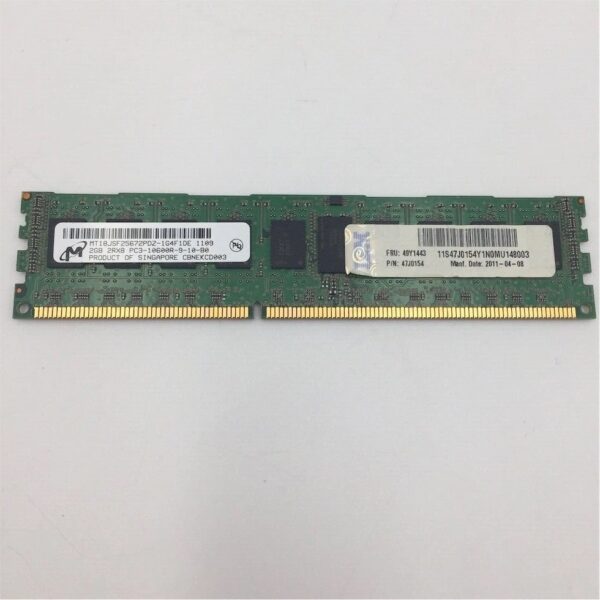 IBM 2GB (1x2GB) 2RX8 PC3-10600R DDR3-1333MHZ RDIMM 47J0154 49Y1443 - Imagen 2