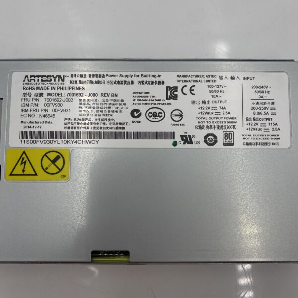 IBM POWER8 1400W POWER SUPPLY 00FV930 00FV931 - Image 6