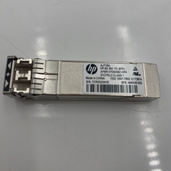 HP 8GB SHORT WAVE FC SFP+ 468508-002 AJ718A - Image 3