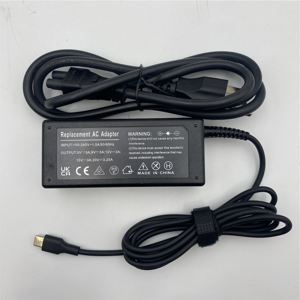 Lenovo Compatible 65Watt Type-C USB AC Adapter 02DL125