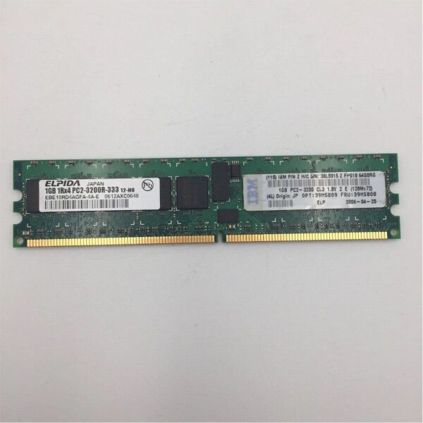 IBM 1Gb PC2-3200R 400Mhz ECC REG SR x4 CL3 240-Pin 73P2870 38L5093 39M5808