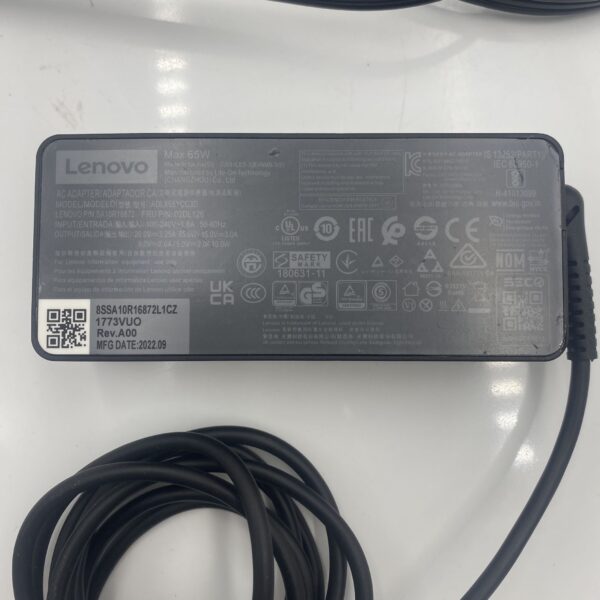 Lenovo AC_ADAPTOR Type-C 65W 3P Black 01FR028 01FR026 01FR024 02DL126 - Image 4