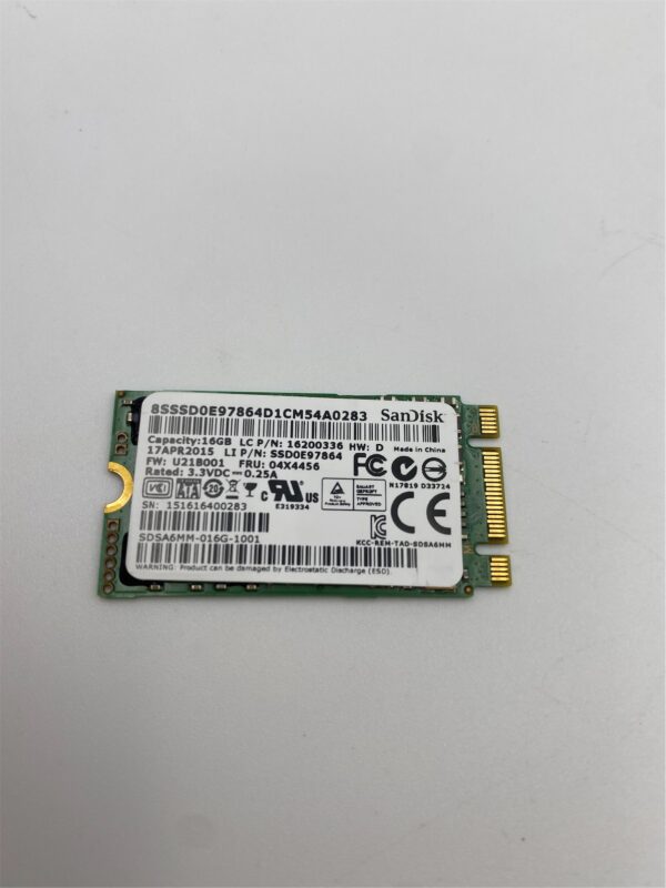 Lenovo SSD 16G,M.2 2242,SATA6G,STD,SANDISK - Image 5