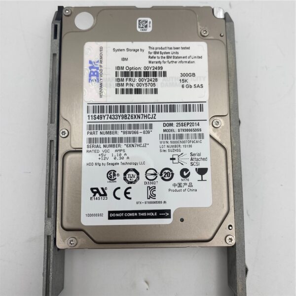 IBM 300GB 15K 6GB SAS 2.5" HDD V3700 00Y5705 00Y2499 00MJ141 00Y2428 - Image 9
