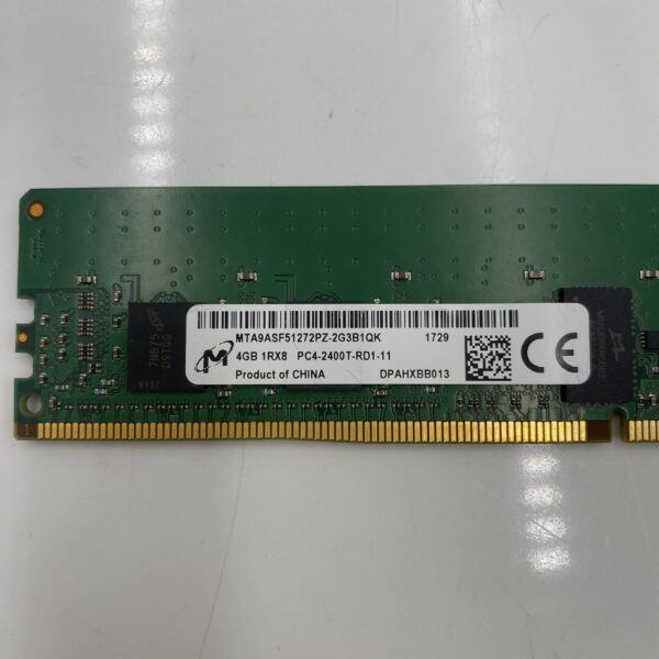 MICRON 4GB 1RX8 PC4-19200T-R DDR4-2400MHZ RDIMM MTA9ASF51272PZ-2G3 - Image 2
