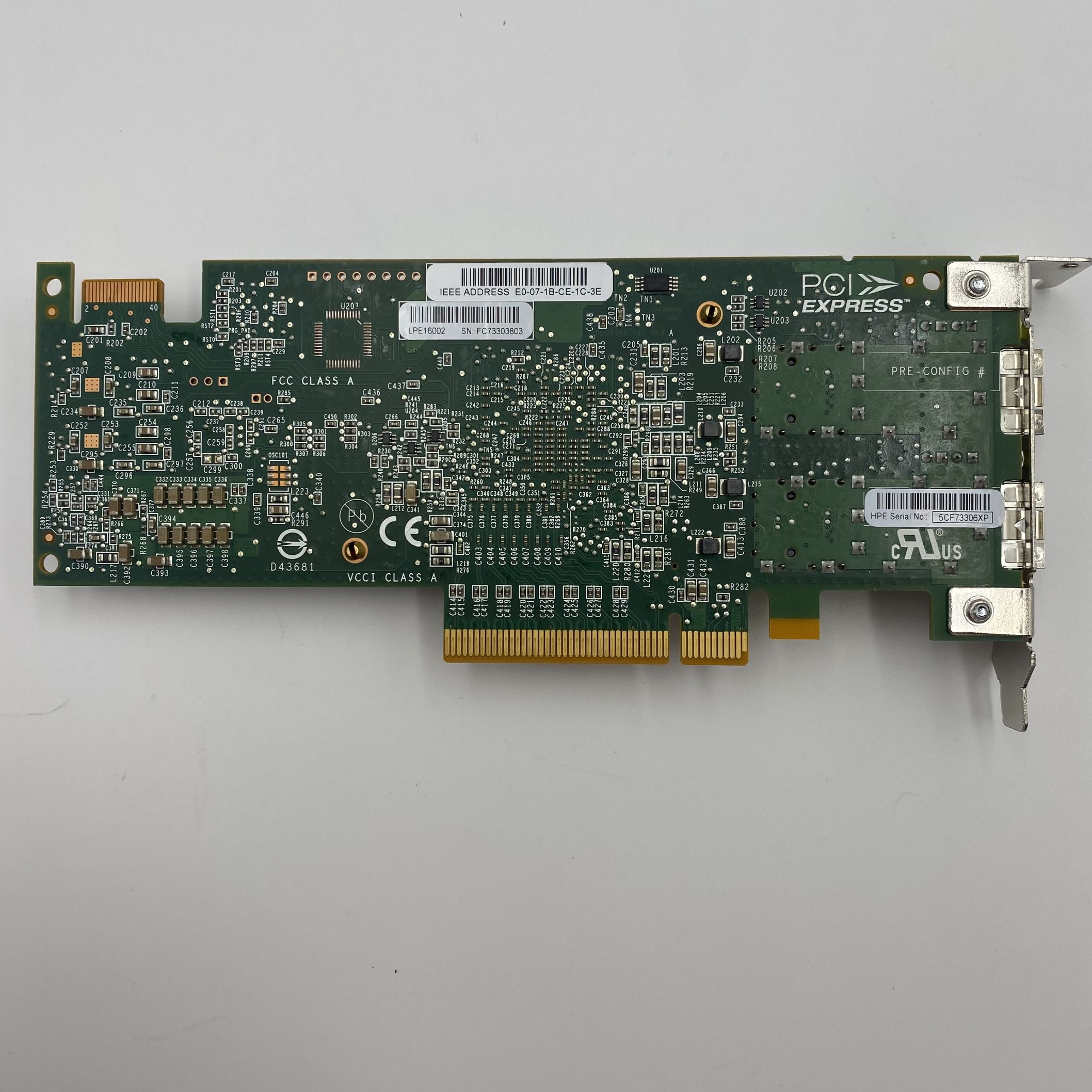 HP SN1100E 16GB DUAL PORT FIBRE CHANNEL HOST BUS ADAPTER C8R39-60002 719212-001 - Image 5