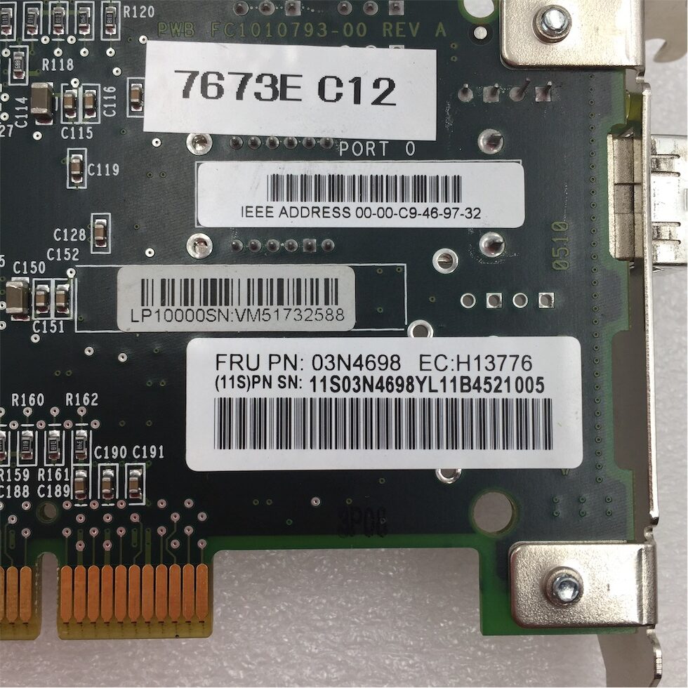 IBM FC 2Gb 1-Port LC PCI-X 133Mhz Emulex LP10000 Controller 03N6439 03N4698 - Image 7