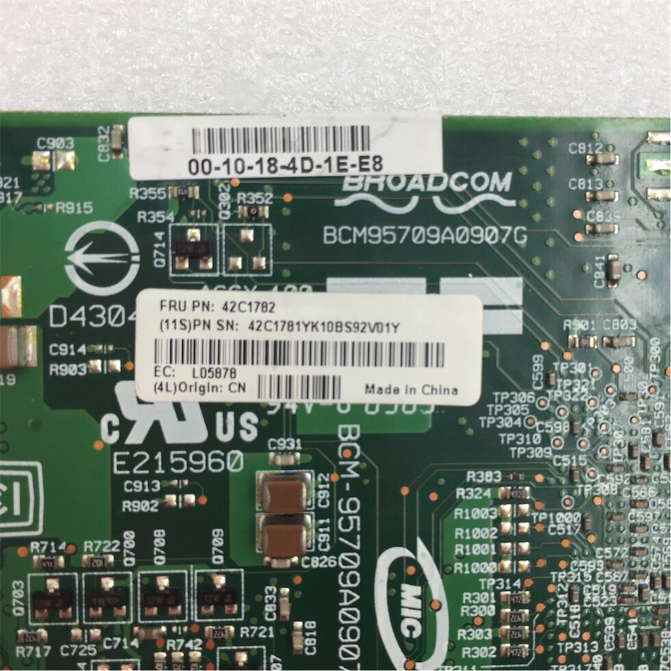 IBM NIC 1GbE RJ-45 2-P PCI-E-2.0x4 NetXtreme II 1000 CNTLR 42C1780 42C1782 - Image 7