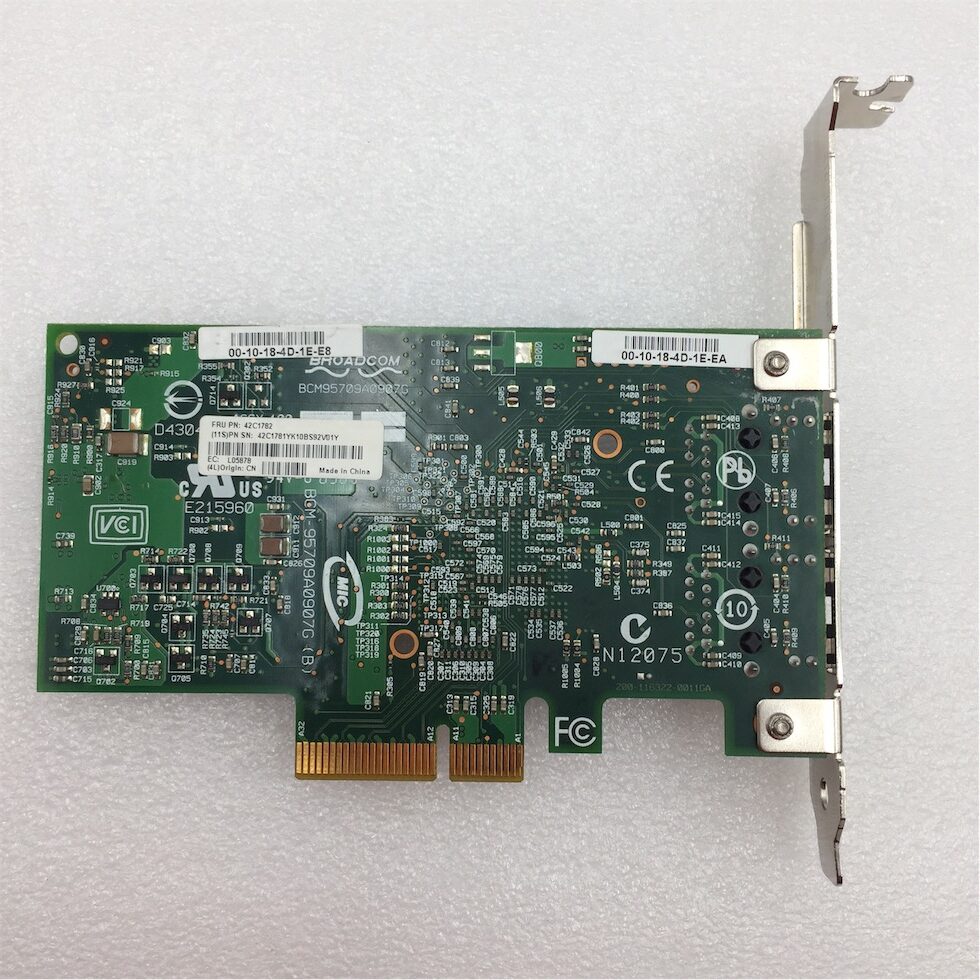 IBM NIC 1GbE RJ-45 2-P PCI-E-2.0x4 NetXtreme II 1000 CNTLR 42C1780 42C1782 - Image 6