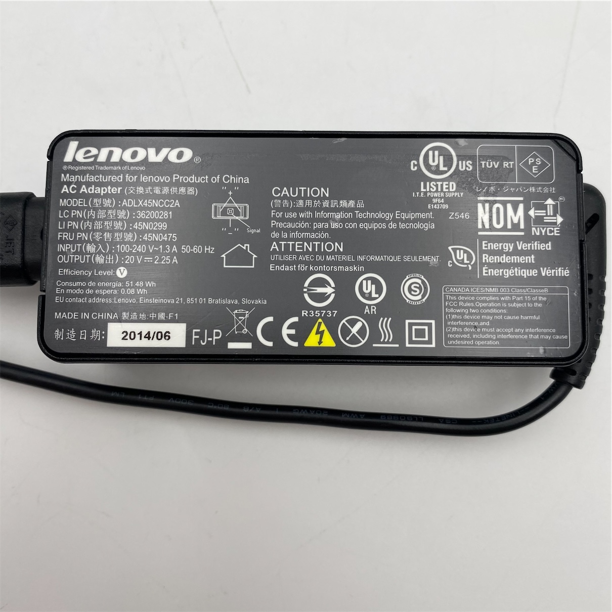 Lenovo Power Supply 45W Ac Adapter 45N0296 45N0289 00HM616 00HM614 45N0475