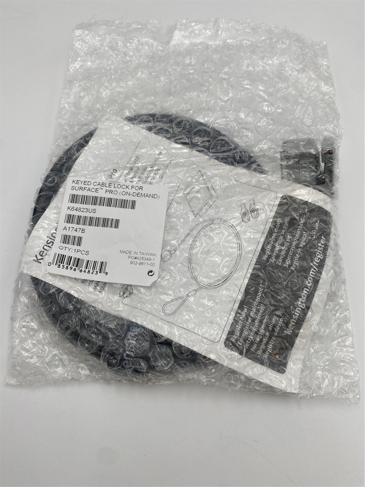 Kensington Keyed Cable Lock for Surface Pro - Master Keyed K64823US