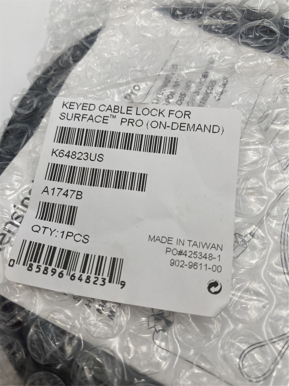 Kensington Keyed Cable Lock for Surface Pro - Master Keyed K64823US - Image 2