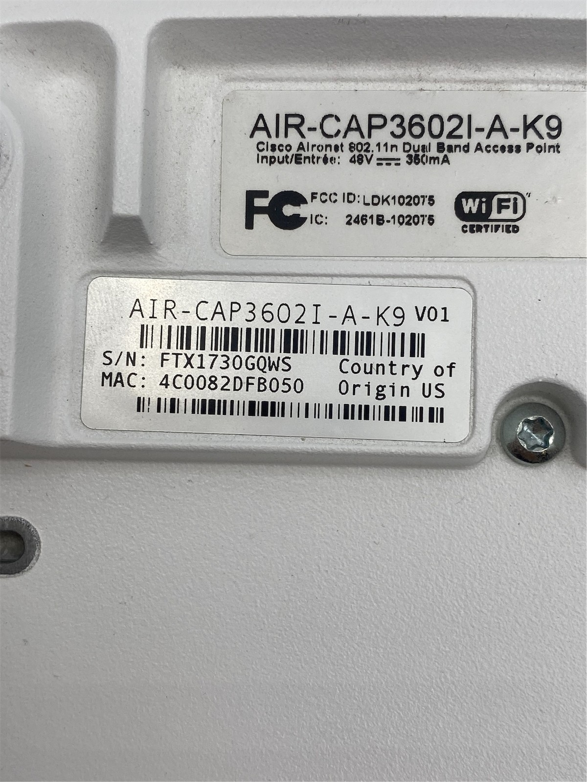 Cisco Aironet 3602i Wireless Access Point - Image 6