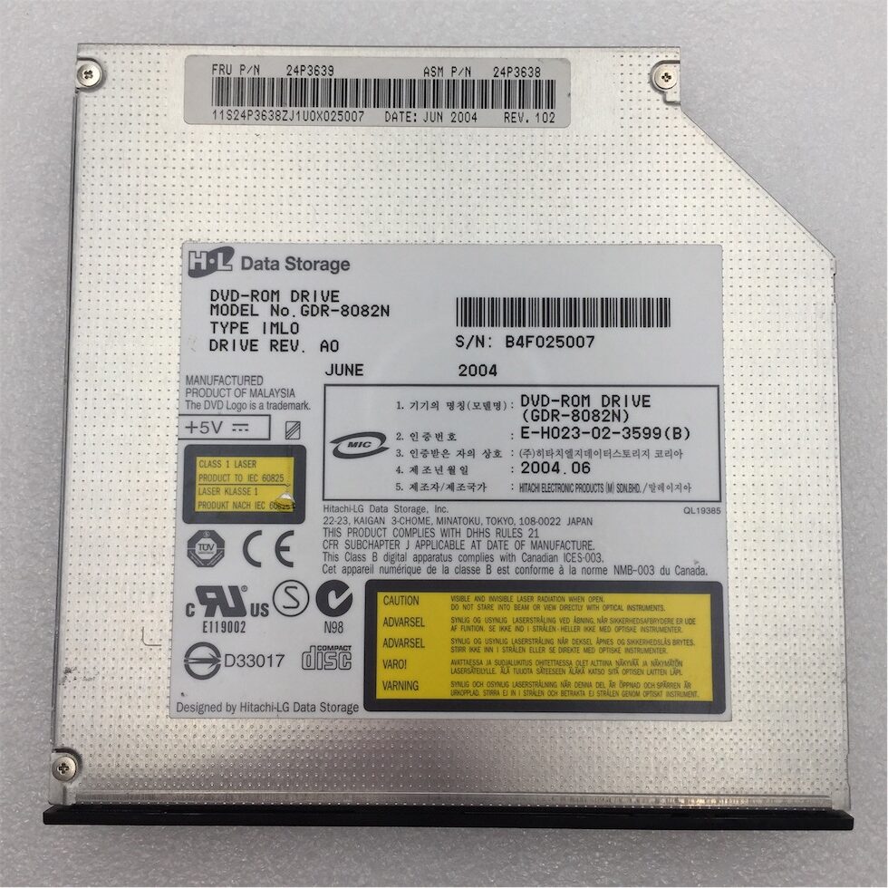 IBM DVD-ROM 8x/CD-RW 24x IDE Internal Black Slimline Drive - Imagen 2