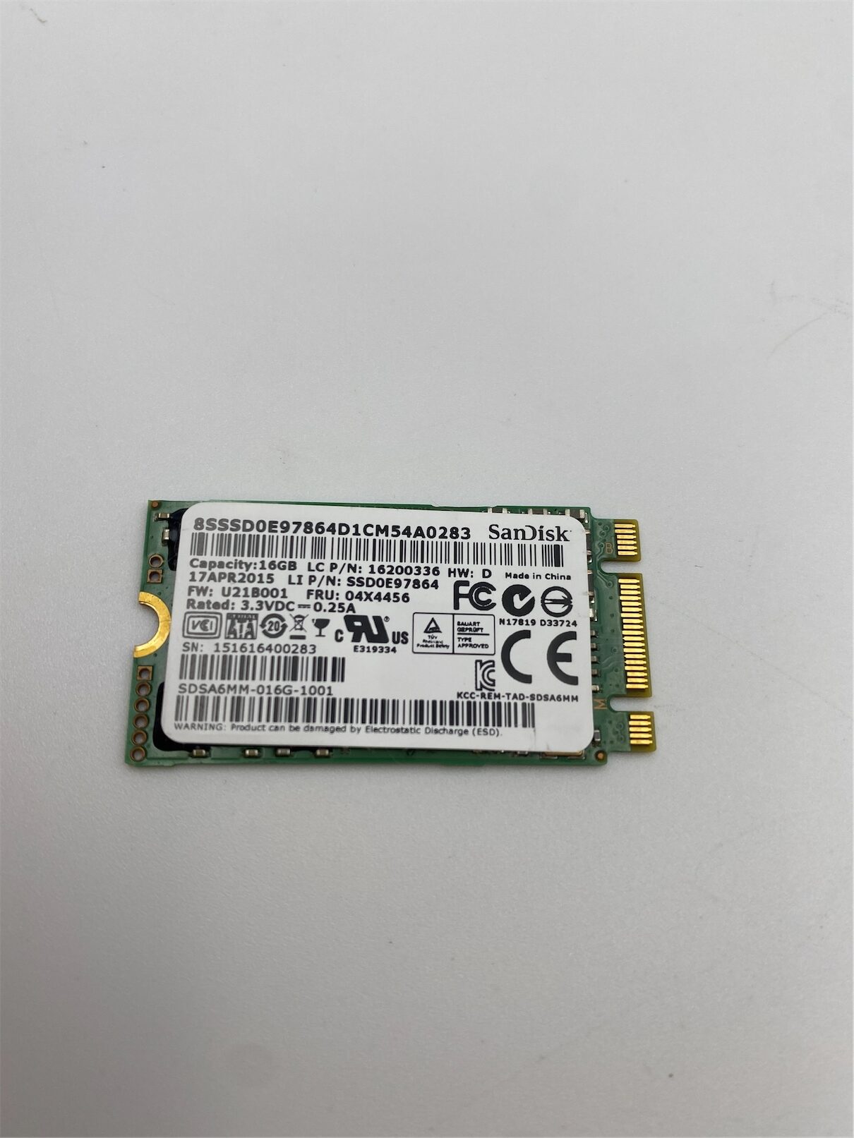 Lenovo SSD 16G,M.2 2242,SATA6G,STD,SANDISK - Imagen 5