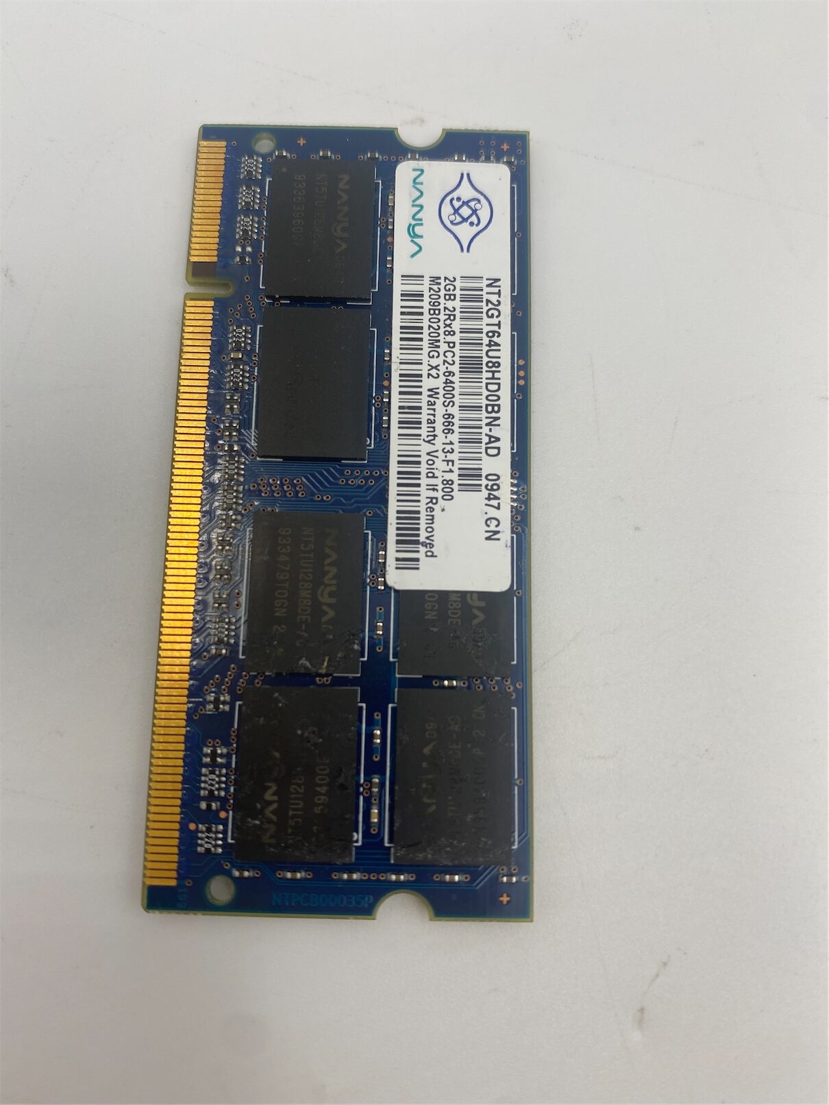 NANYA 2GB DDR2-800mhz PC2-6400S Memory SODIMM - Imagen 2