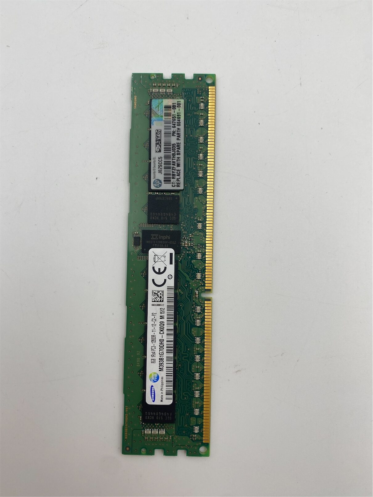 HP 8GB (1x8GB) 1RX4 PC3-12800R DDR3-1600MHZ RDIMM - Imagen 7