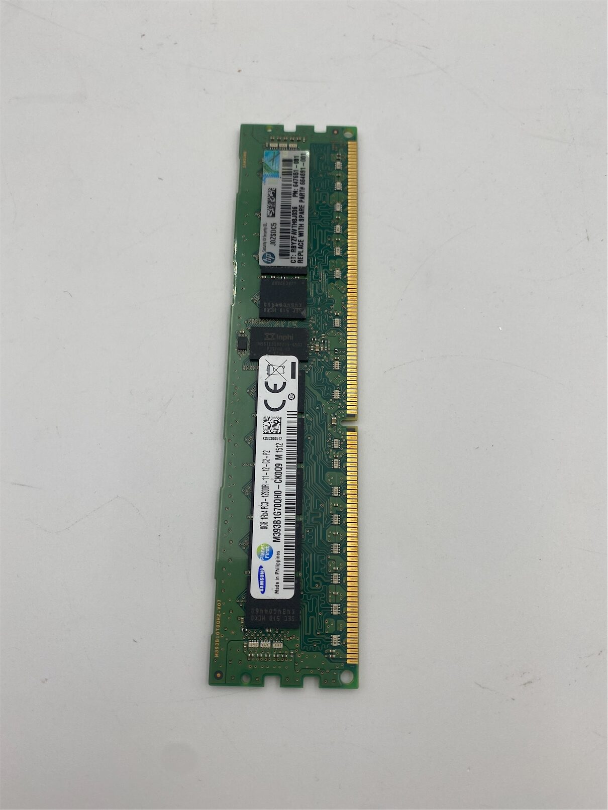 HP 8GB (1x8GB) 1RX4 PC3-12800R DDR3-1600MHZ RDIMM