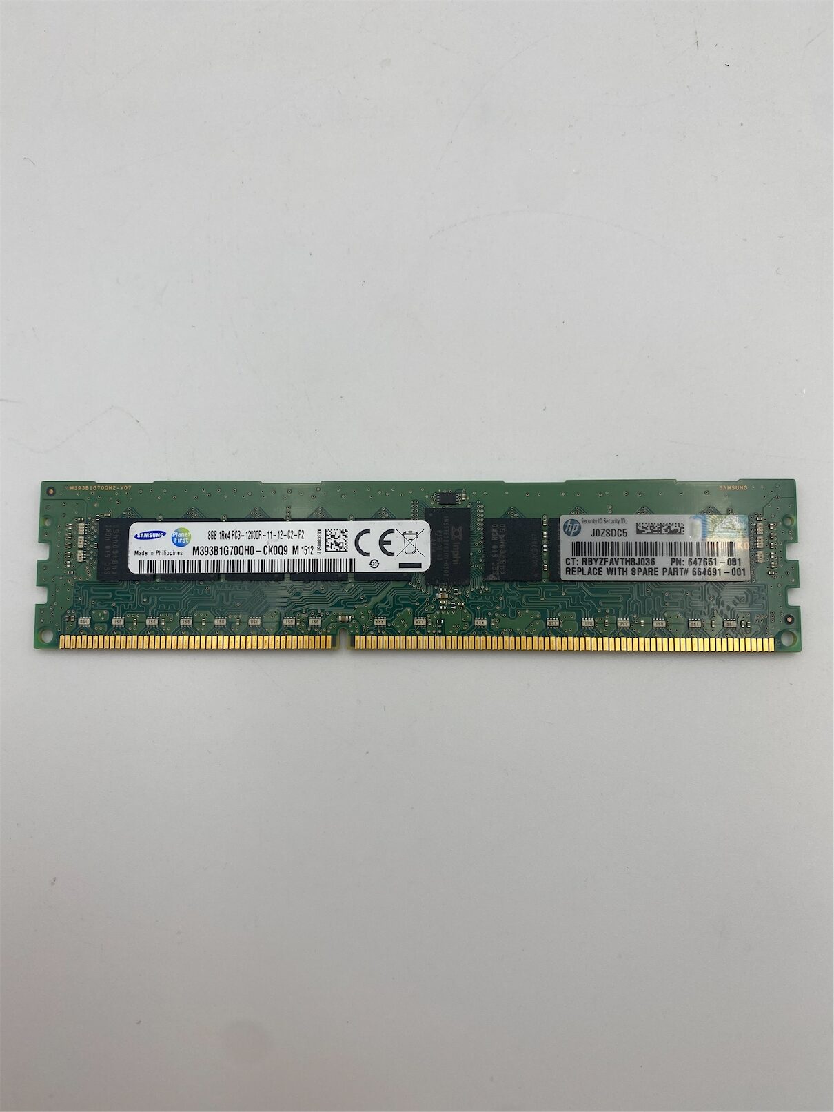HP 8GB (1x8GB) 1RX4 PC3-12800R DDR3-1600MHZ RDIMM - Imagen 2