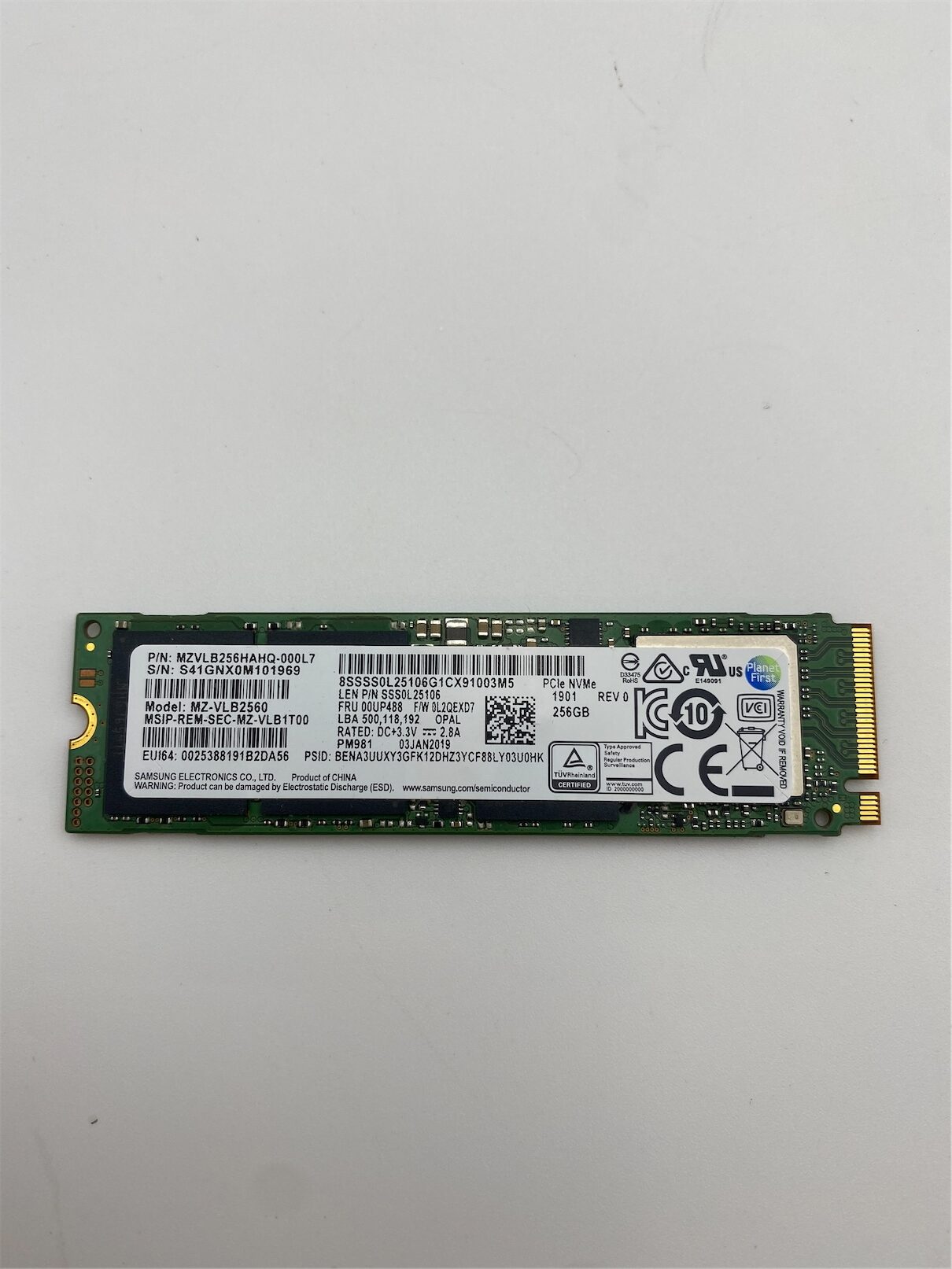 Lenovo 256GB SSD Hard Drive (m.2 PCIE 3X4)
