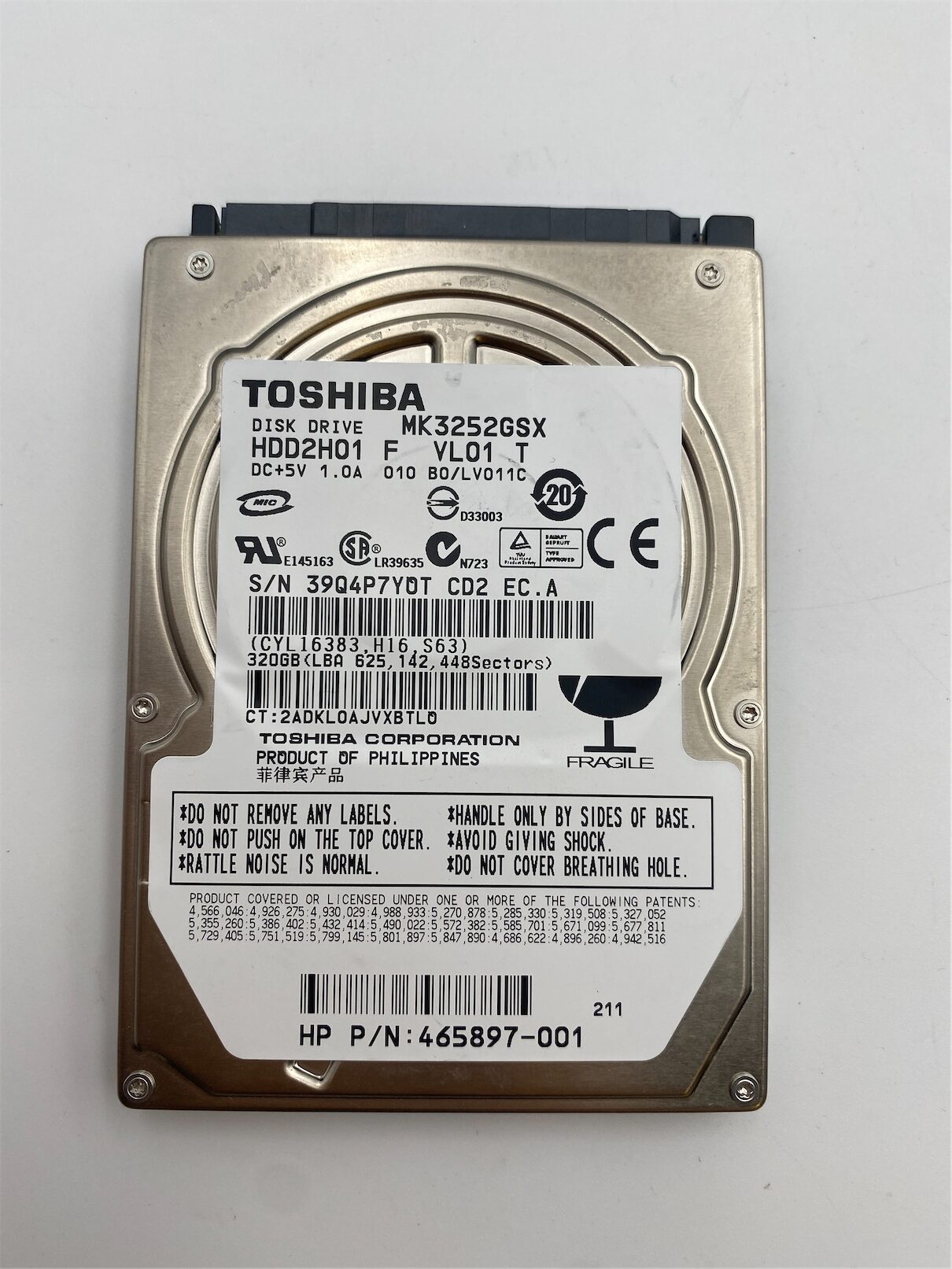Toshiba SATA/3Nonenone 9.5mm 320GB 2.5in. 5400rpm MK3252GSX - Image 4