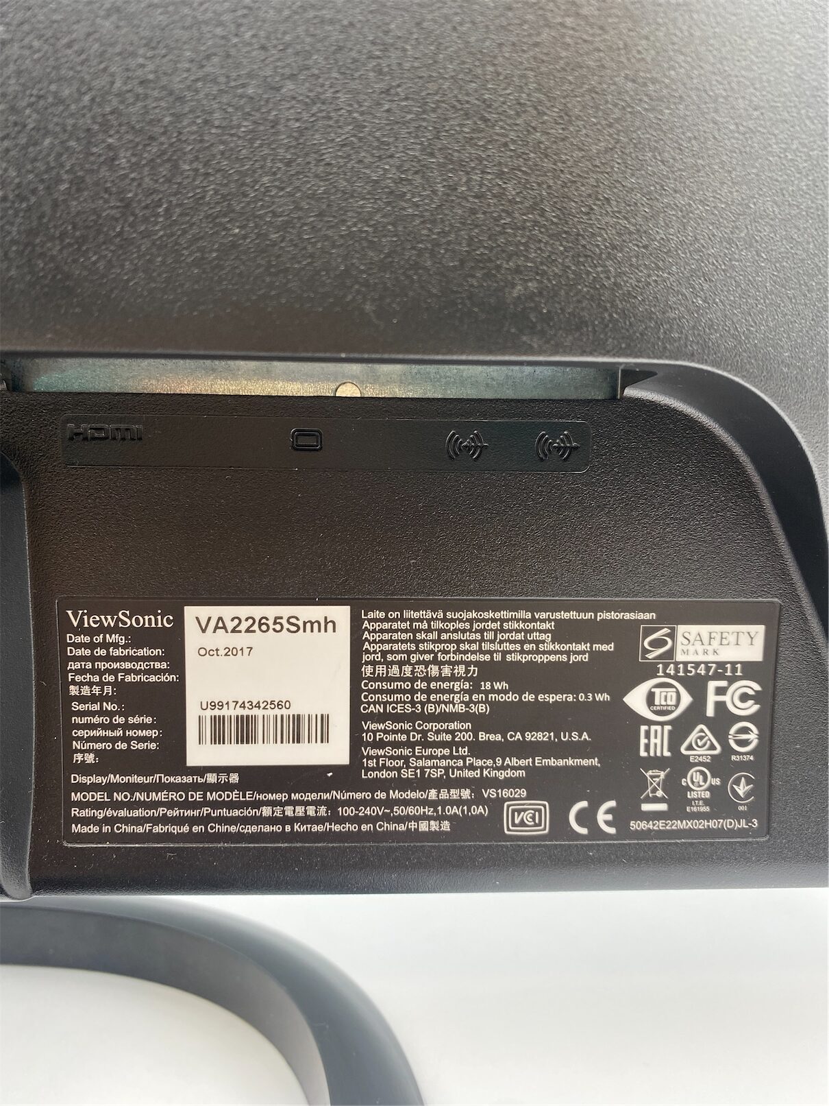 Viewsonic VA2265SMH 22" LED Monitor - Image 9