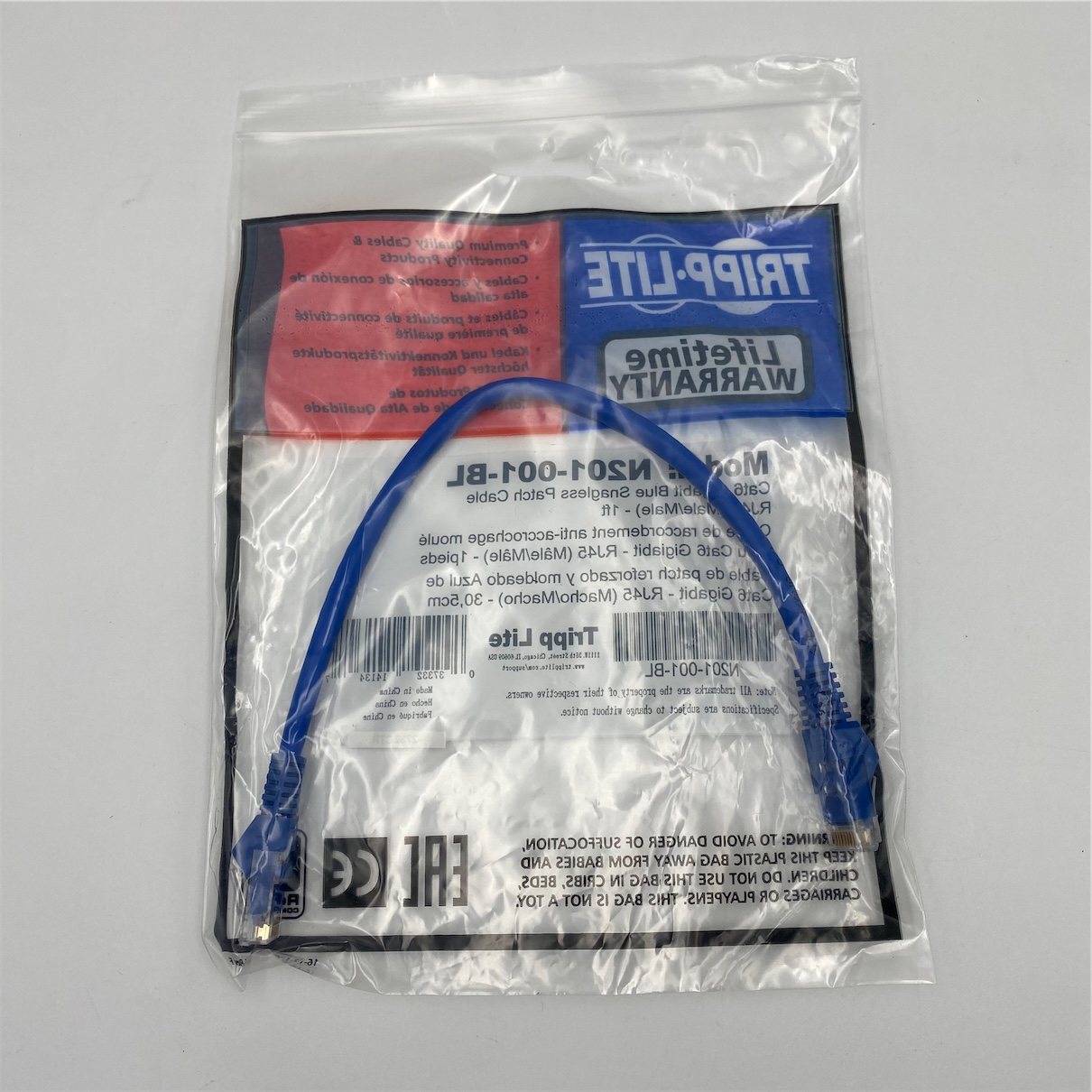 Tripp Lite 1ft Cat6 Gigabit Snagless Molded Patch Cable RJ45 - Image 5