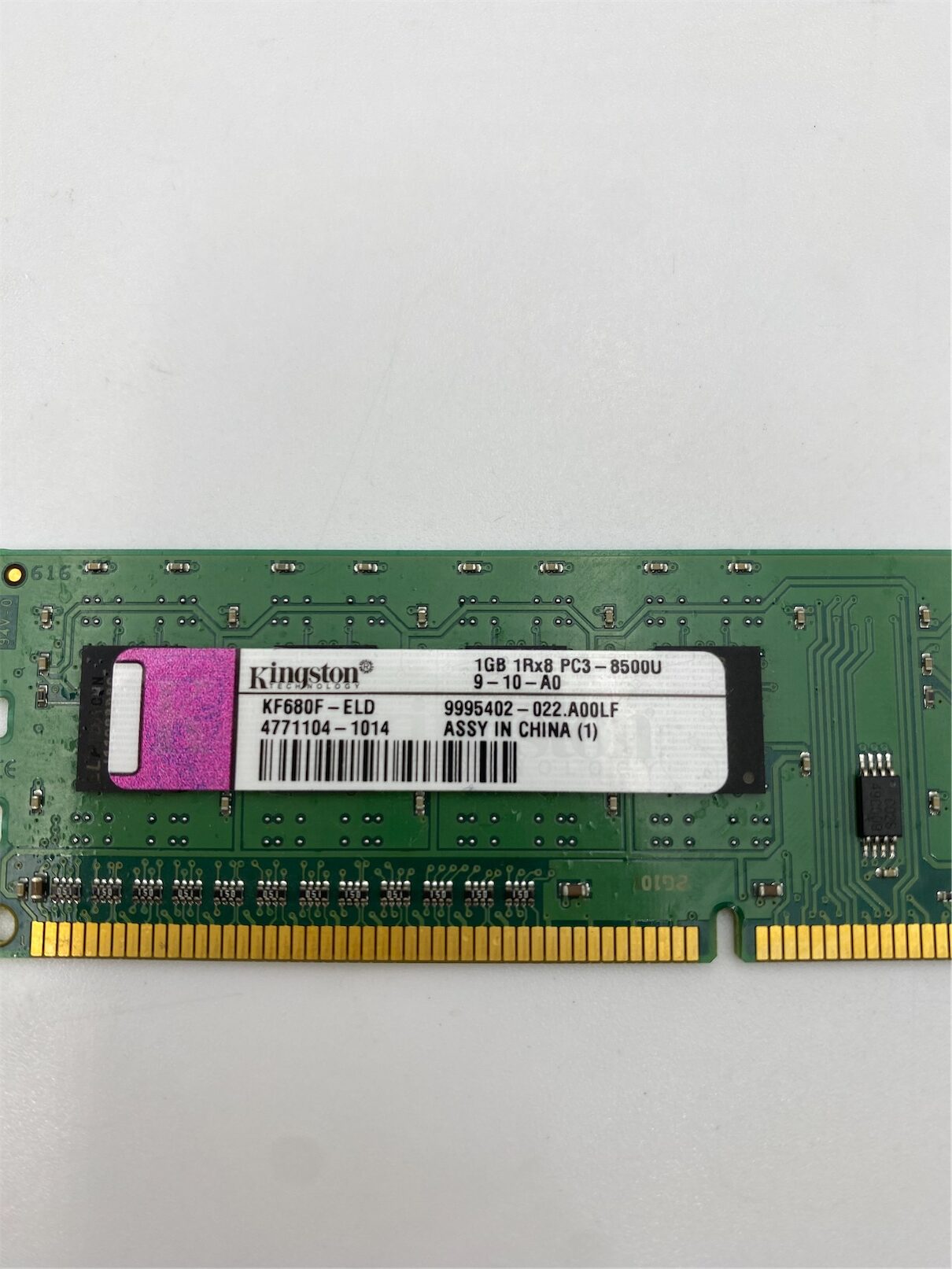Kingston 1GB PC3-8500U DDR3-1066 1RX8 N-ECC - Imagen 3