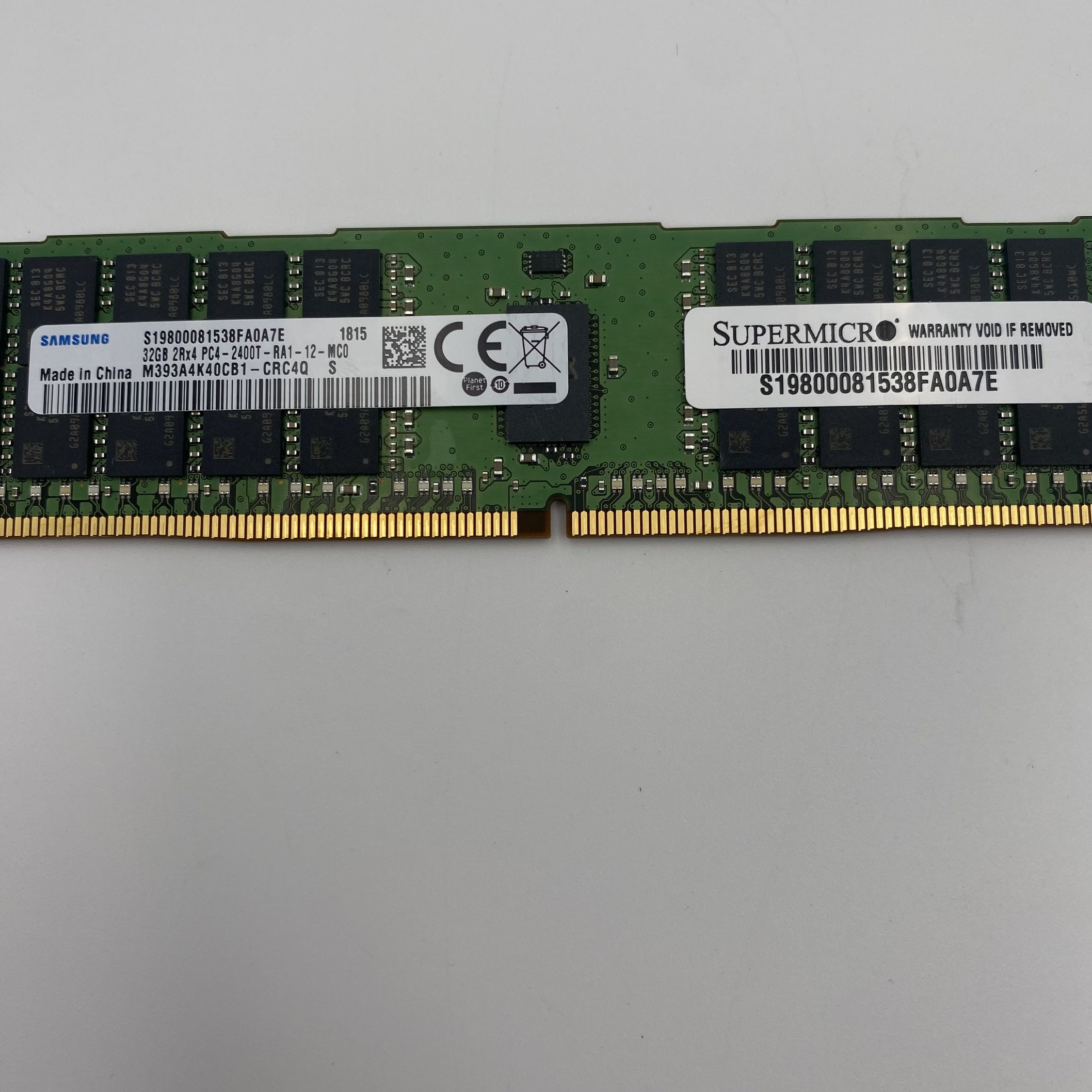 SAMSUNG 32GB (1x32GB) 2RX4 PC4-19200T-R DDR4-2400MHZ RDIMM M393A4K40CB1-CRC - Image 5