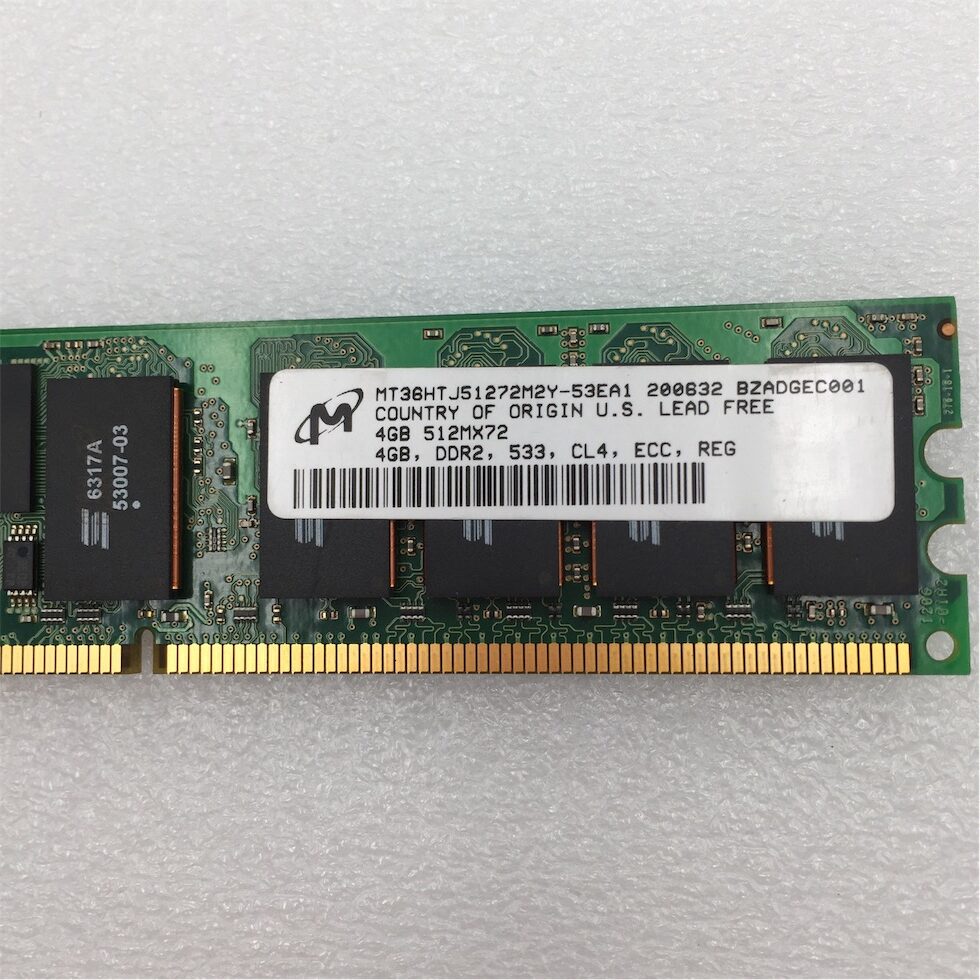 IBM 4GB 1X4GB PC2-4200 DIMM MT36HTJ51272M2Y-53E MT36HTJ51272M2Y-53EA1 12R8247 - Imagen 4