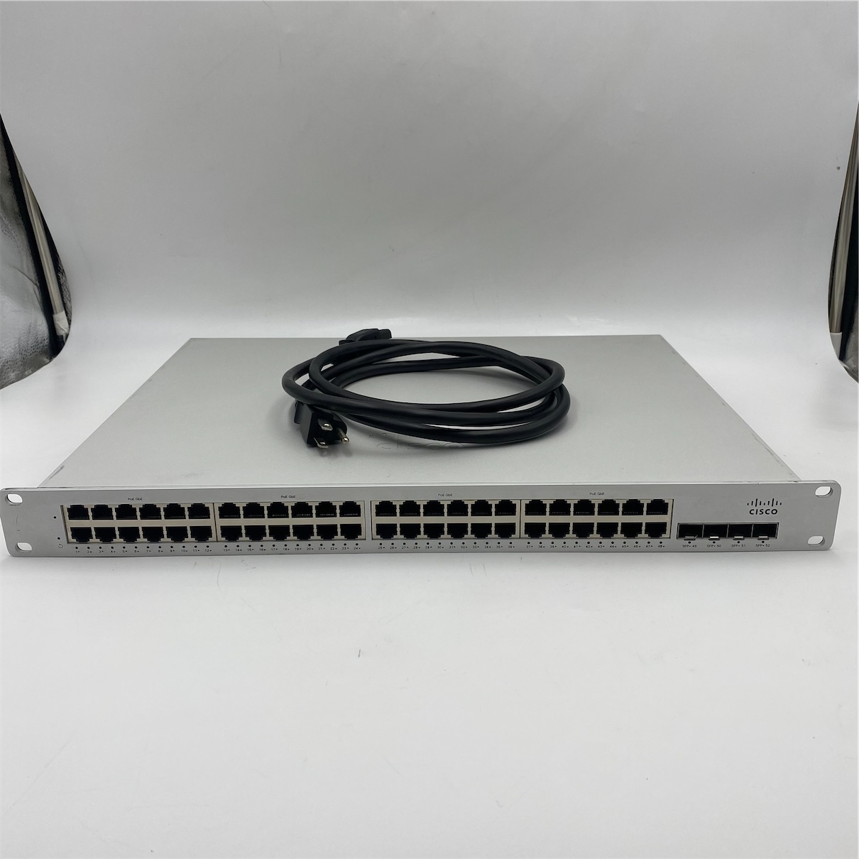 Meraki Power Stack Cisco Meraki 48-Port PoE Cloud Managed Stack Gigabit Switch