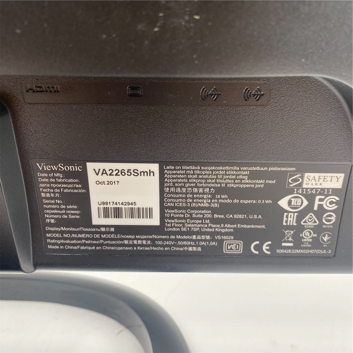 Viewsonic VA2265SMH 22" LED Monitor - Image 5