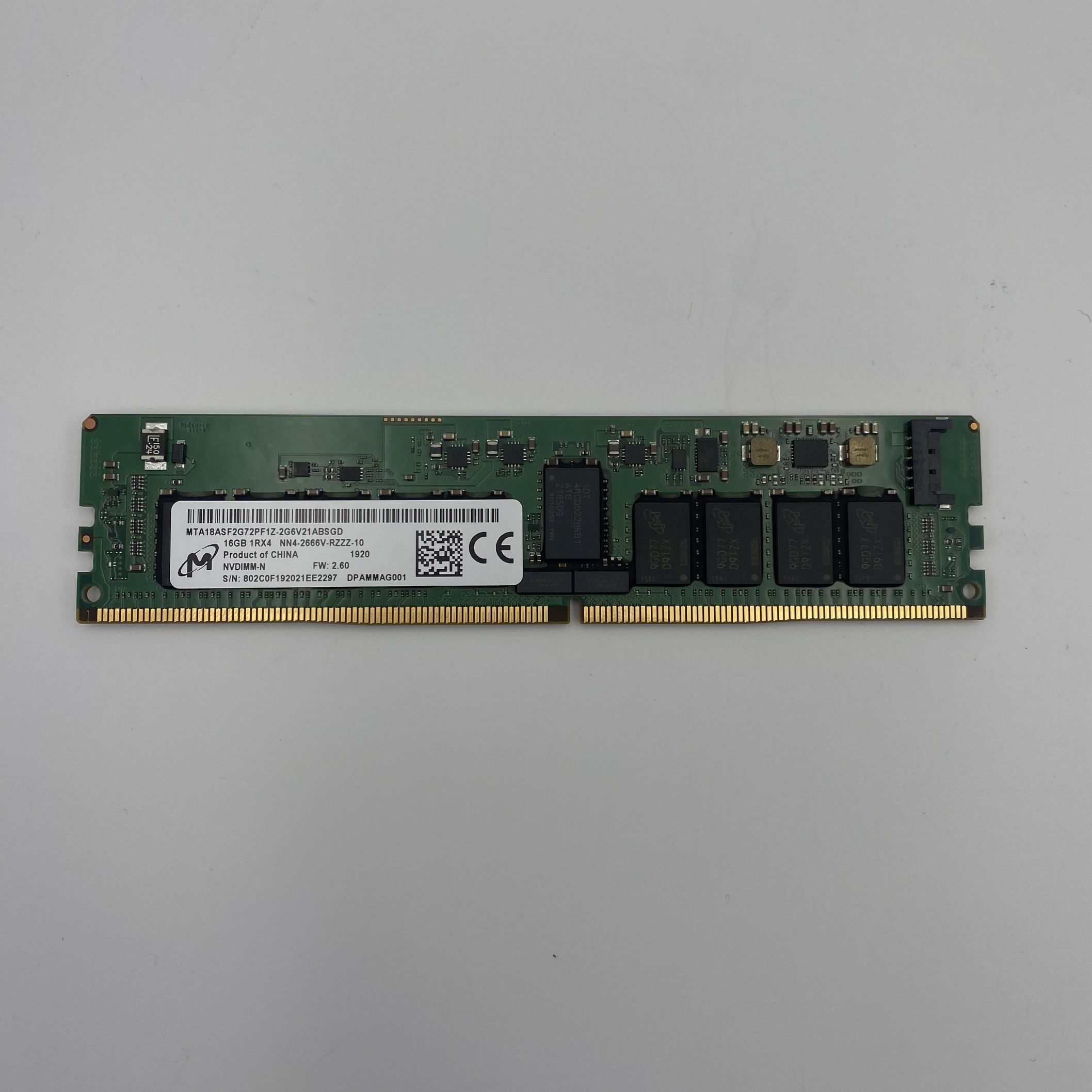 MICRON 16GB 1Rx4 NN4-2666V NVDIMM MTA18ASF2G72PF1Z-2G6V21ABSGD
