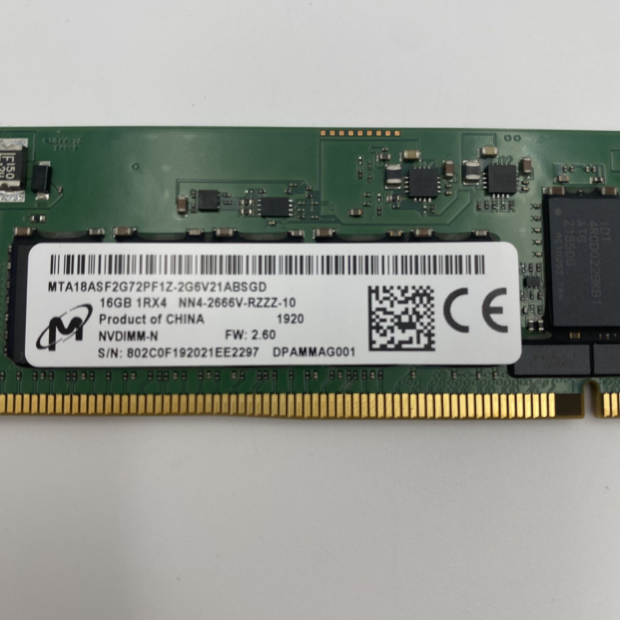 MICRON 16GB 1Rx4 NN4-2666V NVDIMM MTA18ASF2G72PF1Z-2G6V21ABSGD - Image 5