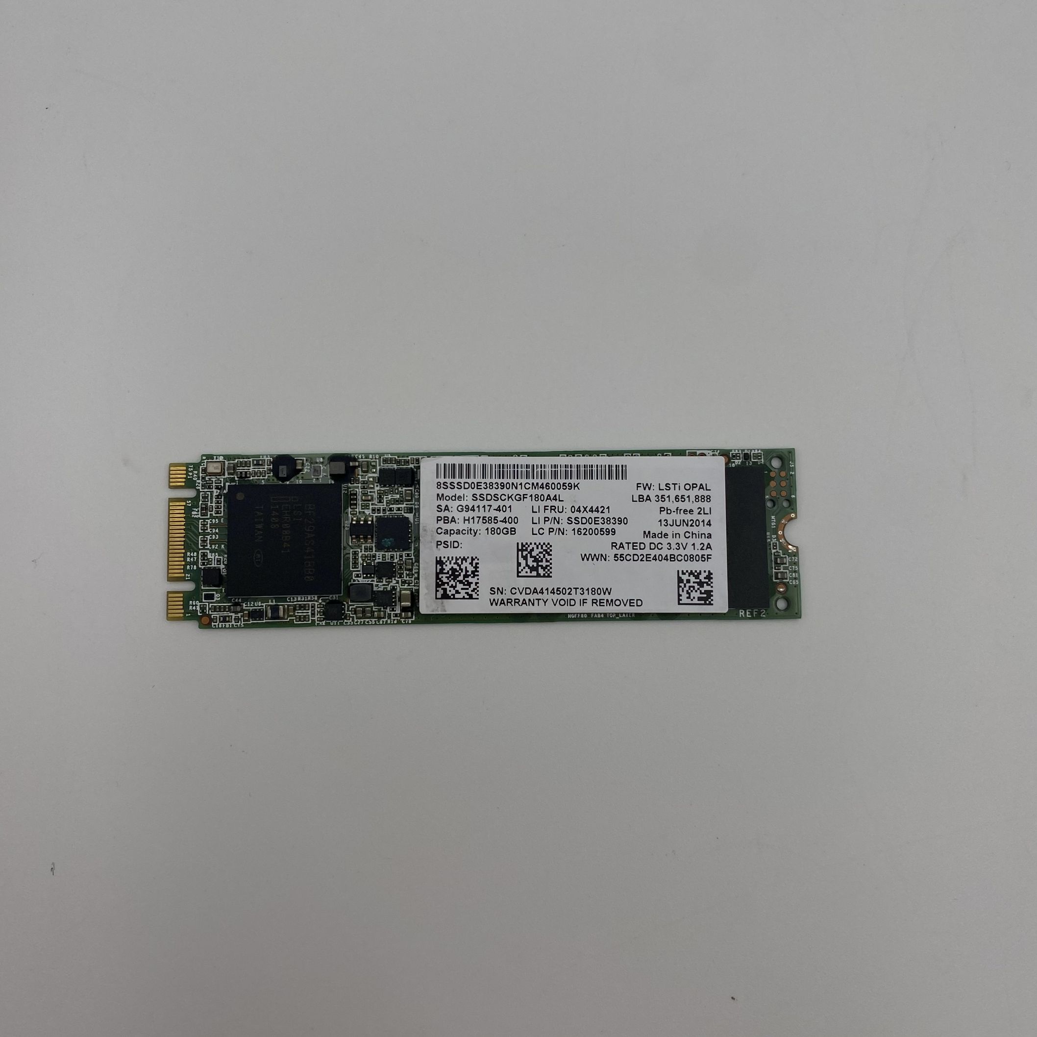 Lenovo SSD_ASM 180G,M.2,2280,SATA6G,INTEL,OPAL 00UP426 00JT028 00JT004 04X4421