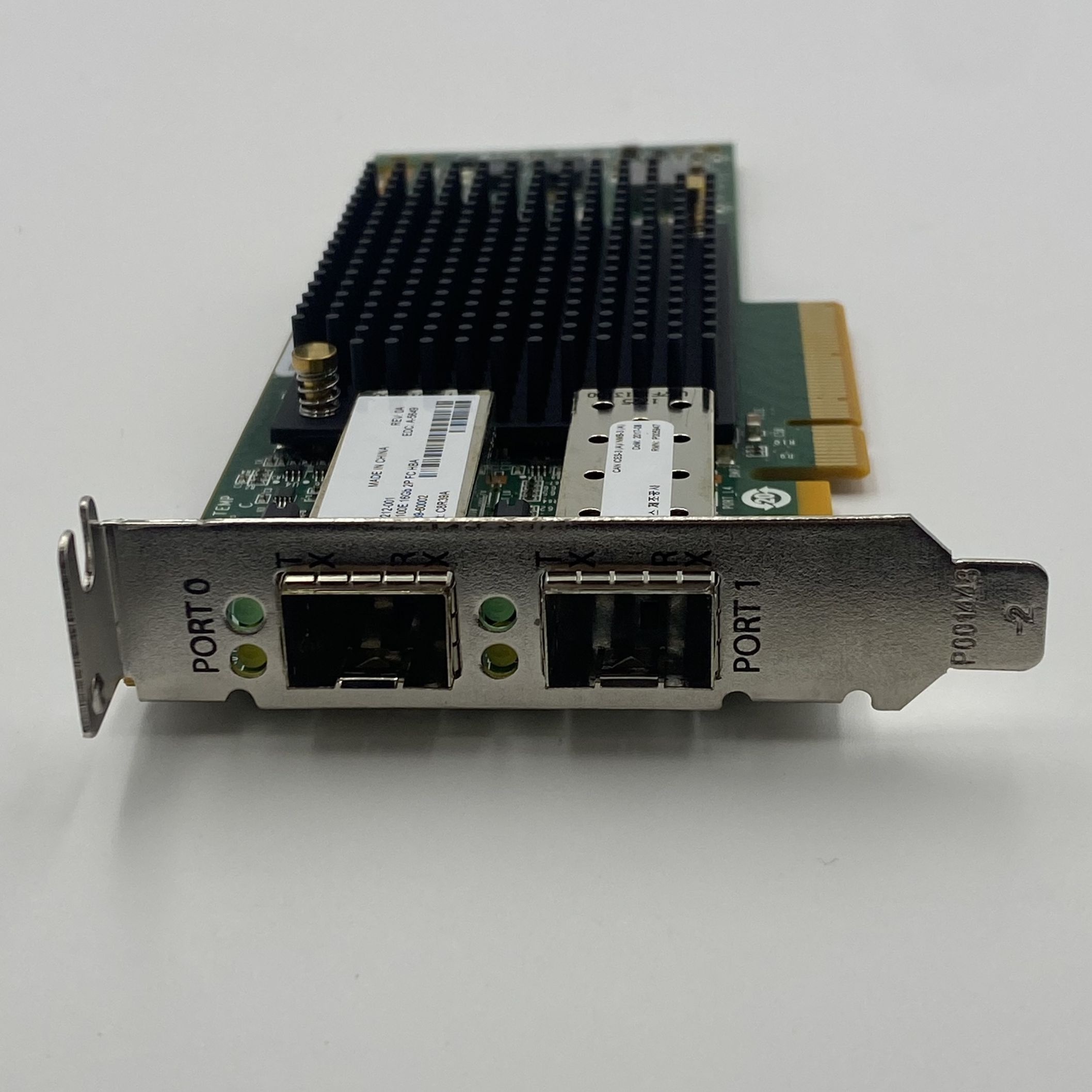 HP SN1100E 16GB DUAL PORT FIBRE CHANNEL HOST BUS ADAPTER C8R39-60002 719212-001