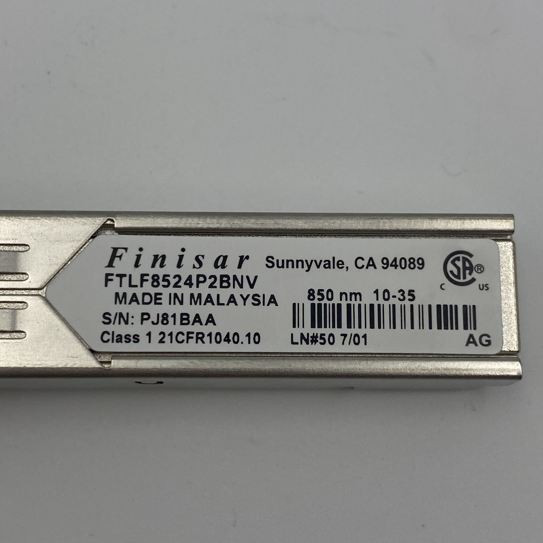 Finisar Shortwave 4GB SFP Fiber Optic Transceiver FTLF8524P2BNV - Image 4