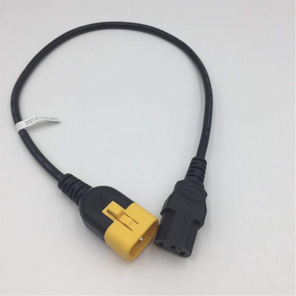 Iron Box V-Lock C14 to C13 Power Cord 10A 250V 18/3 SVT 2ft IBX-3002-04