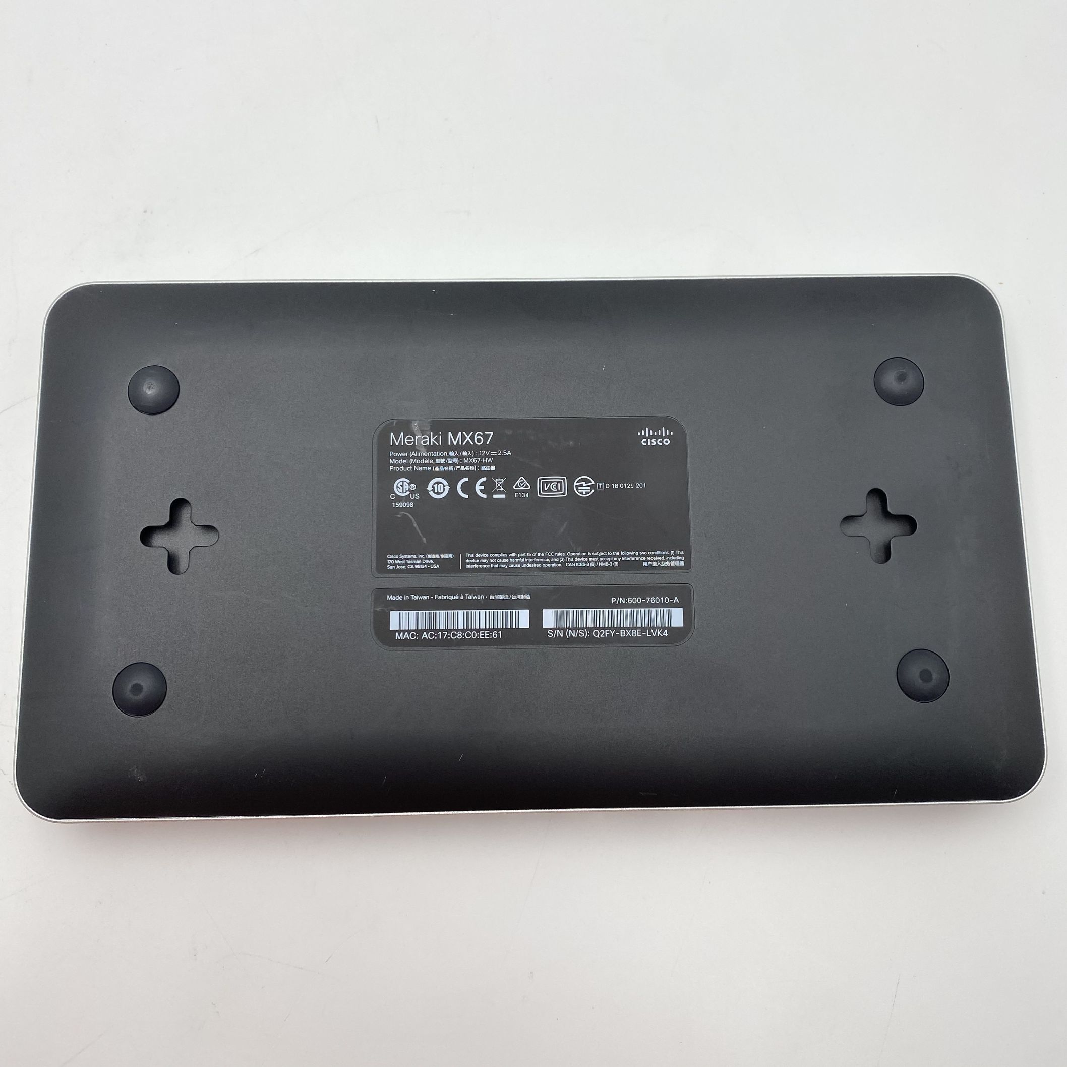 Cisco Meraki MX67 Cloud Managed Security Appliance MX67-HW *Unclaimed* - Image 5