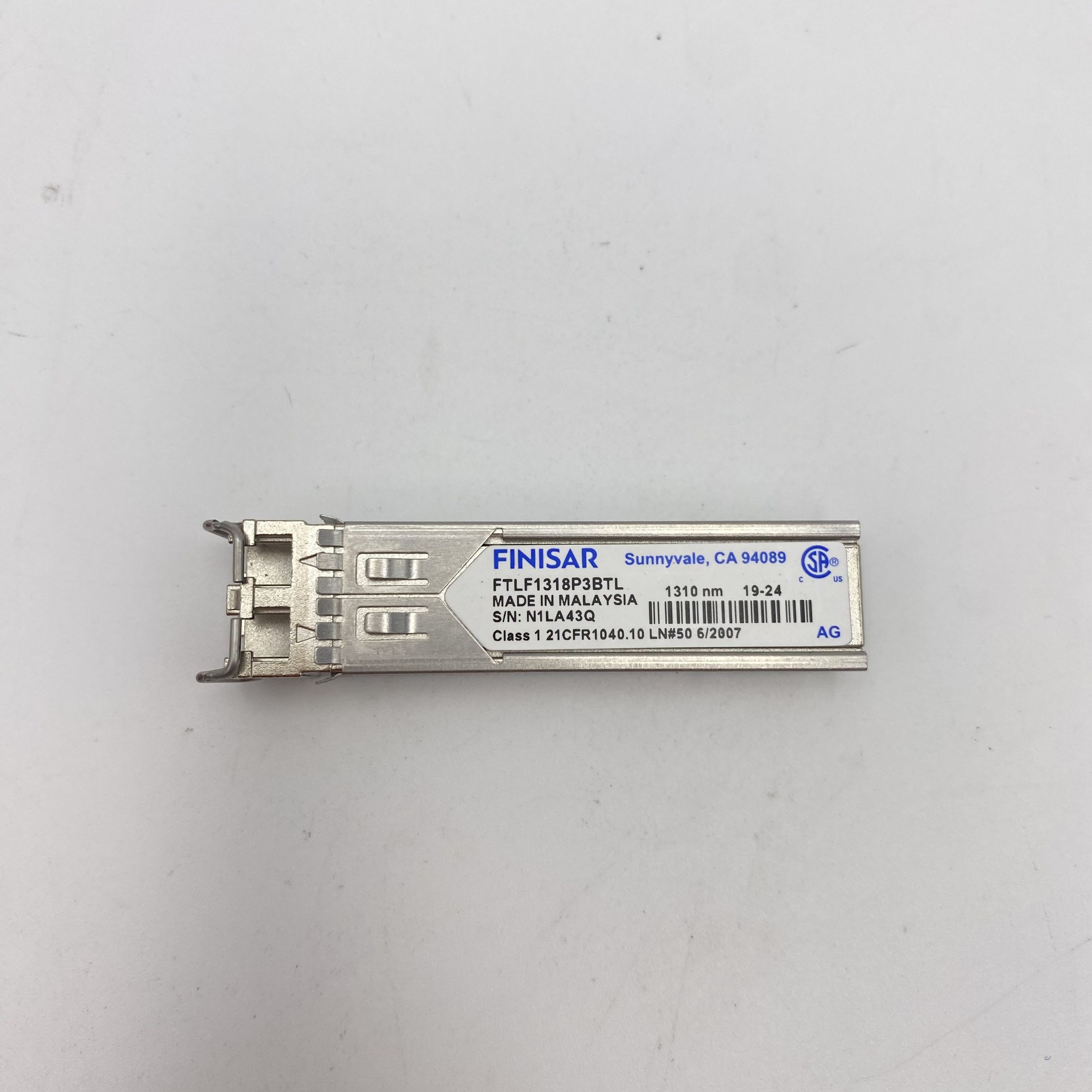 FINISAR 1000BASE-LX SFP TRANSCEIVER FTLF1318P3BTL