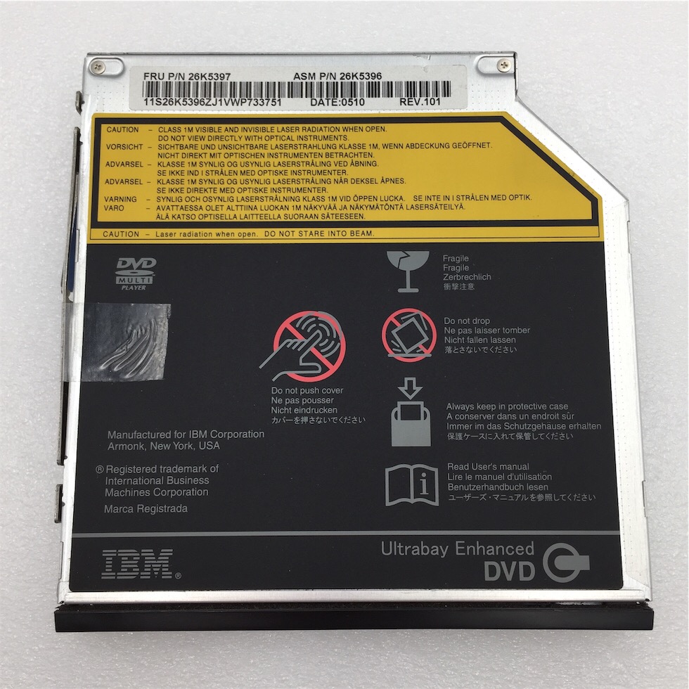 IBM 8/24X SLIM ULTRABAY ENHANCED DVDROM 26K5396 26K5397 - Imagen 5
