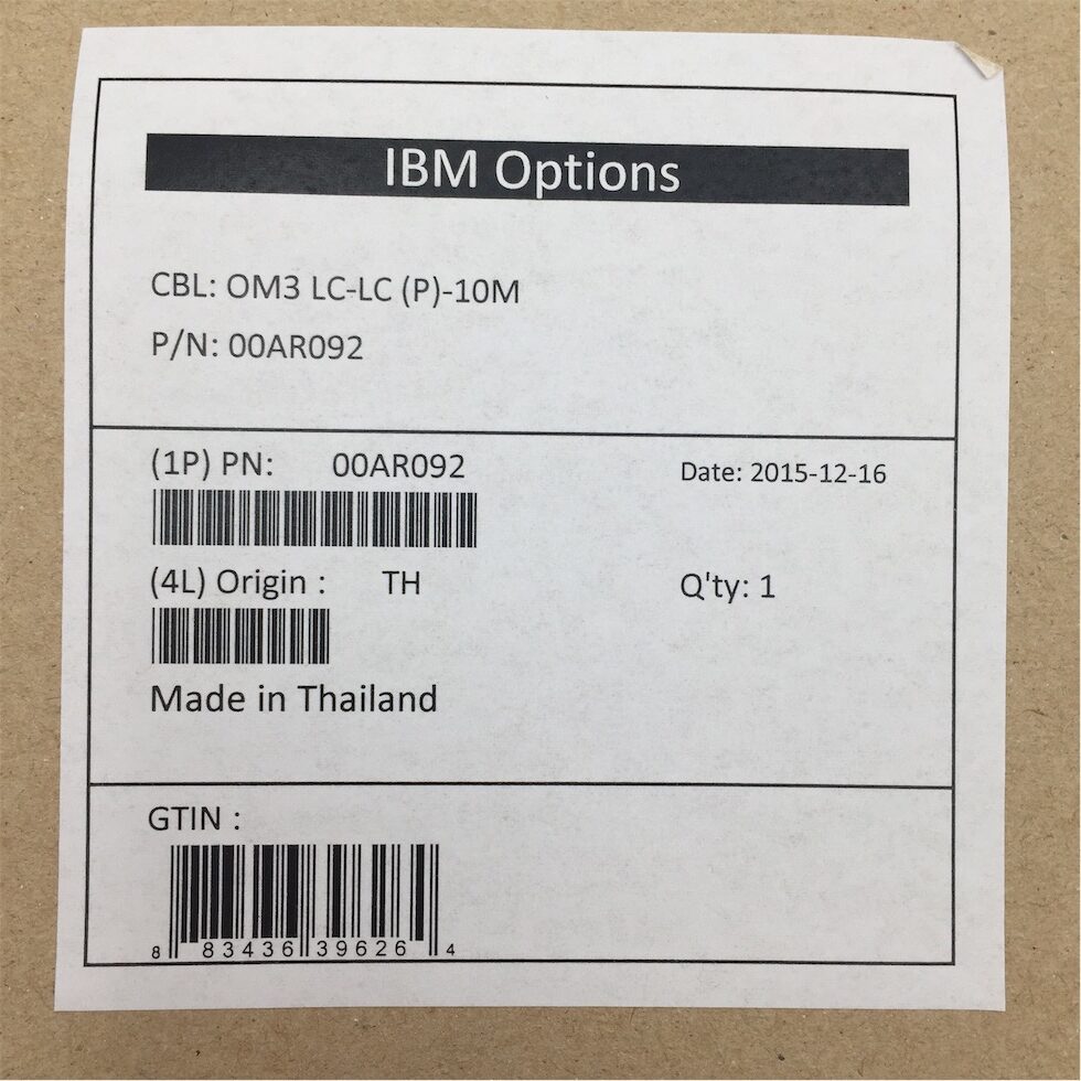 IBM 10-Meter OM3 Fiber Cable LC - LC - Imagen 7
