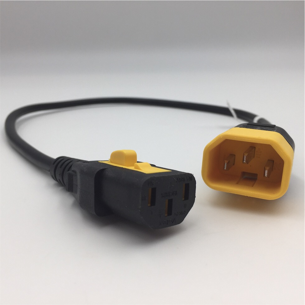 Iron Box V-Lock C14 to C13 Power Cord 10A 250V 18/3 SVT 2ft IBX-3002-04 - Imagen 3