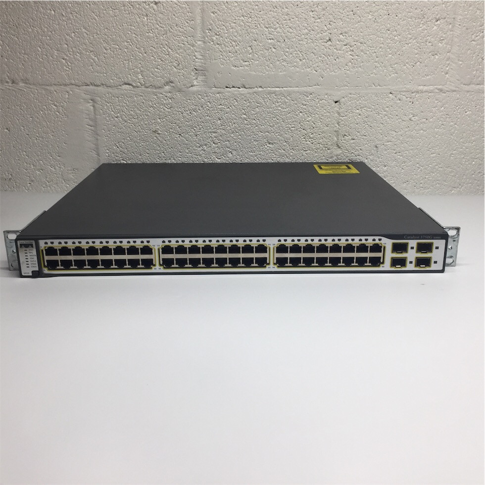 Cisco 3750G Series 48-Port Gigabit Switch w/ Rack Ears WS-C3750G-48TS-E