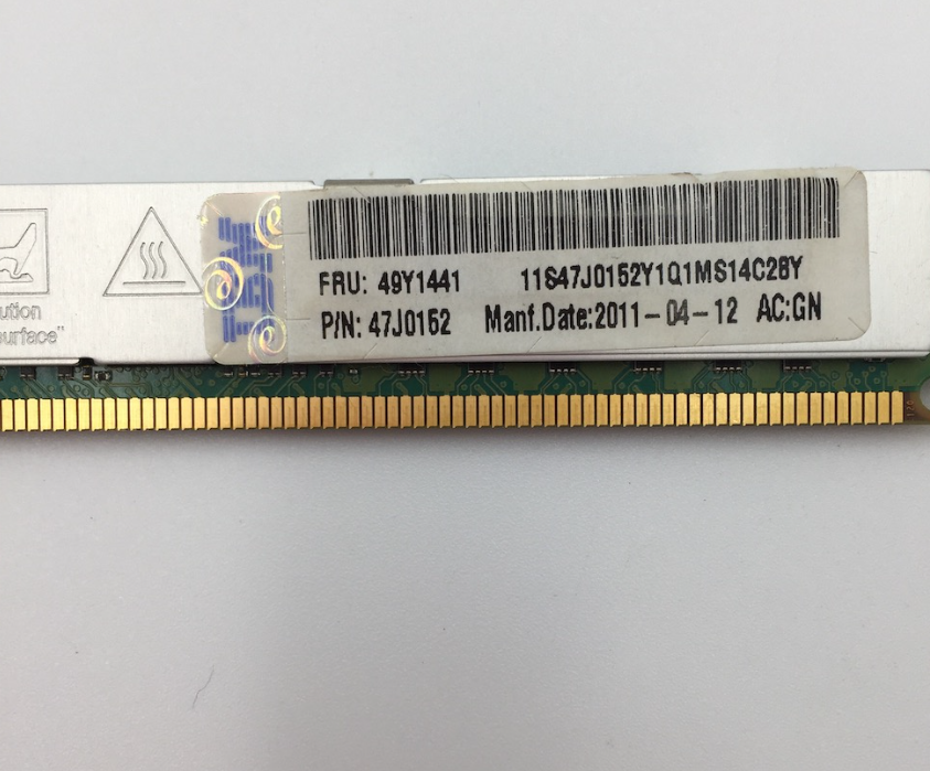 IBM 8GB 2RX4 PC3-10600R DDR3-1333MHZ VLP RDIMM 49Y1441 M392B1K70CM0-CH9 - Imagen 2