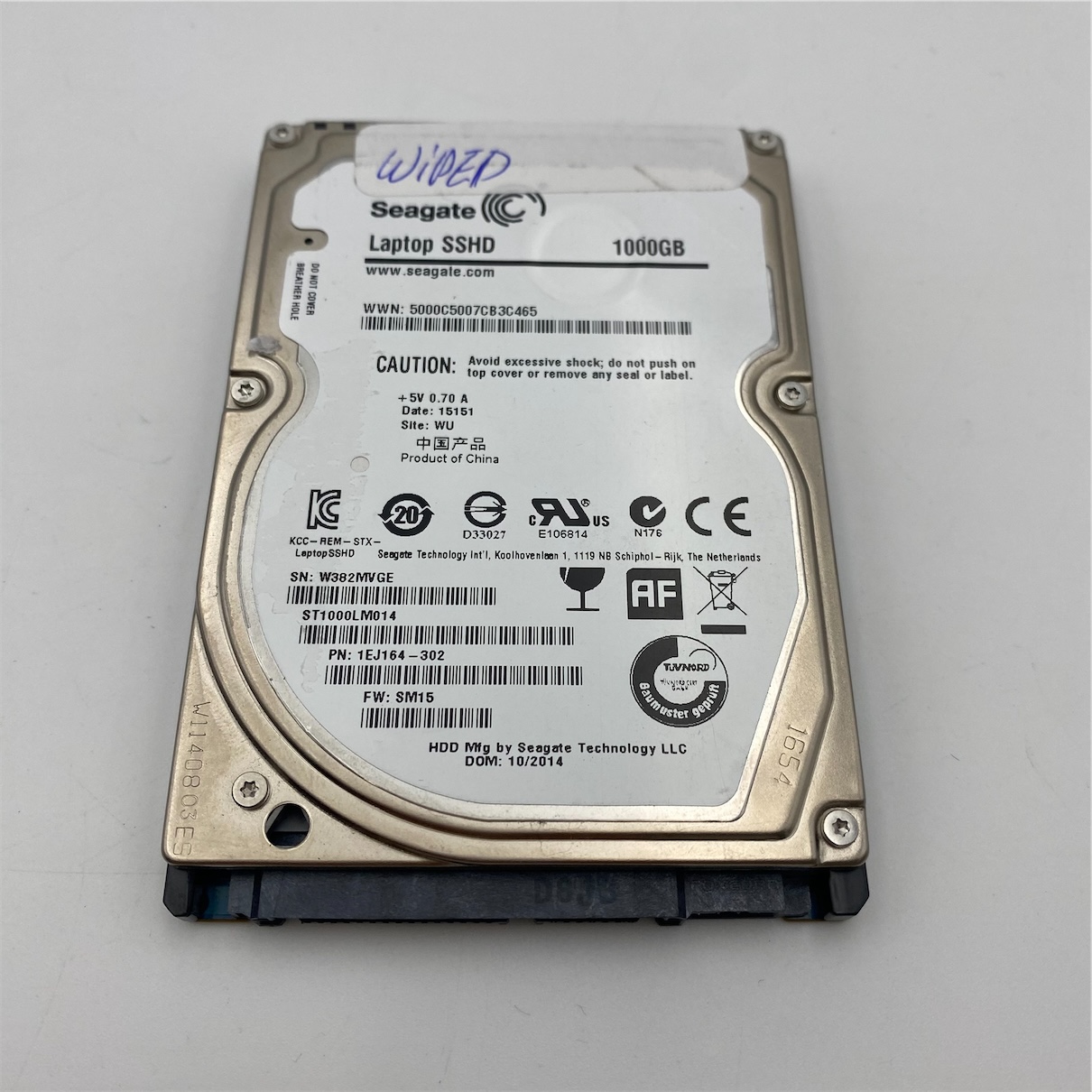 SEAGATE Seagate SSHD 1TB 64MB Cache 2.5" SATA 6.0Gb 1EJ164-302 Wiped - Image 3
